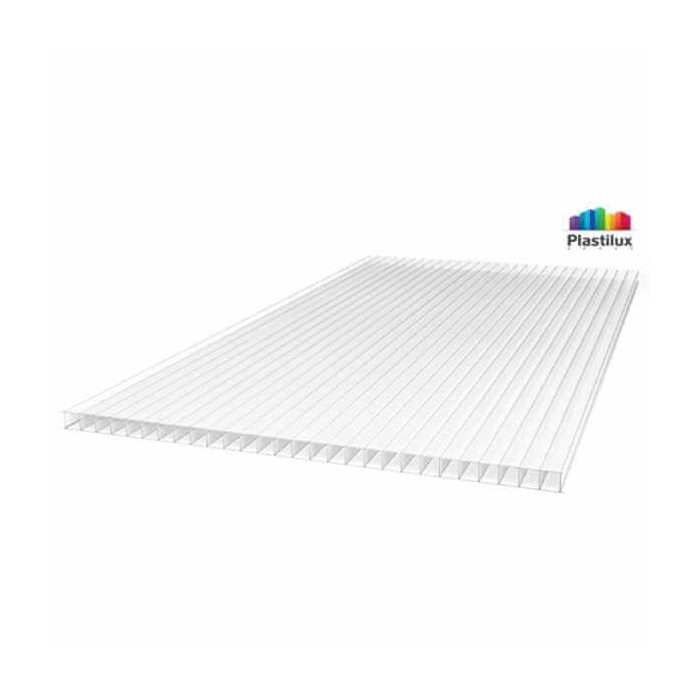 Сотовый поликарбонат 6 мм ROYALPLAST 2-UV ГОСТ прозрачный 2100х6000 мм